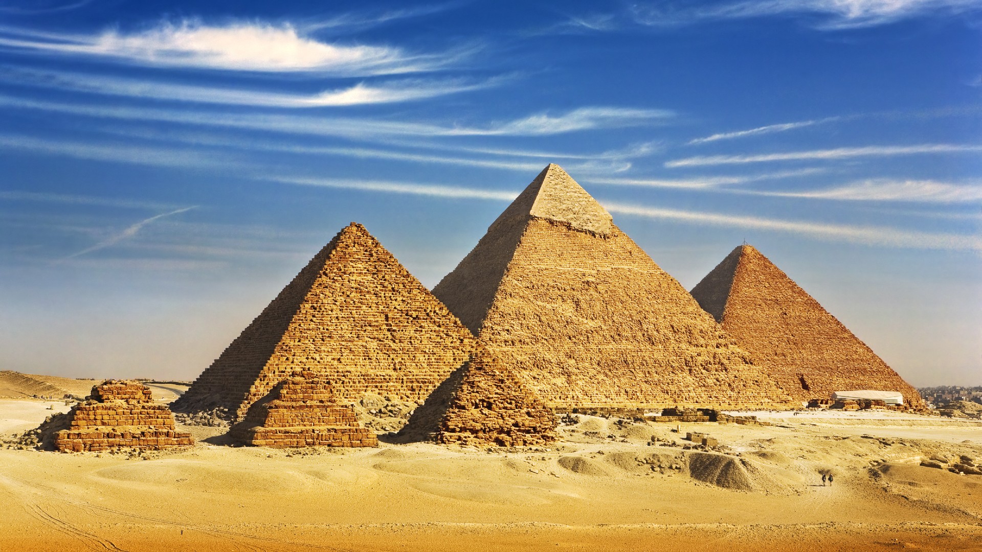 The three pyramids of Giza